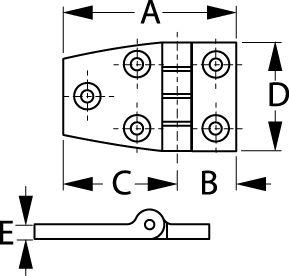 DOOR HNG BLK-3/8X2-/4 PR/PK