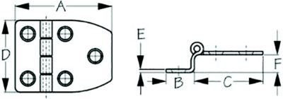 DAMP DR HINGE OFFSET 2-1/8 PR 304 SS