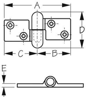 HINGE SEPARATING – LEFT 1PR/CD