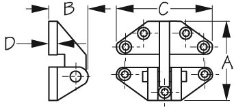 HINGE HATCH CHROME BRASS