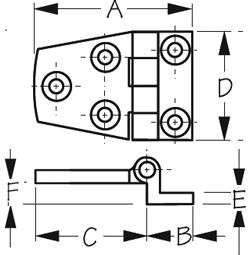 STAINLESS STEEL OFFSET HINGE