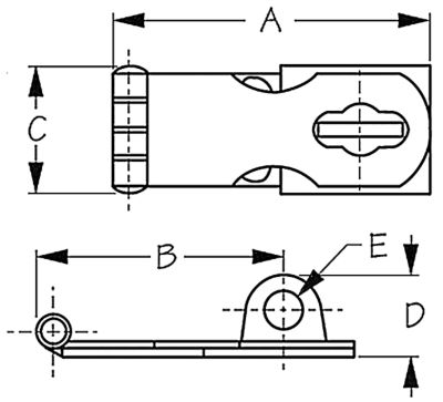 STAINLESS STEEL SWIVEL HASP