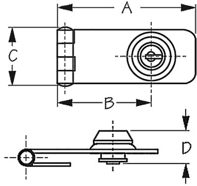 HASP LOCKING SS 4 1/8 LONG REPLACES P/N 354-221155