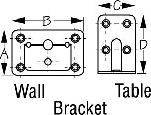 STAINLESS TABLE BRACKETS(SET O