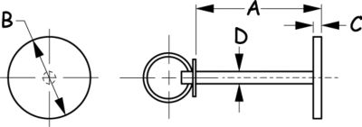 STAINLESS HATCH COVER PULL – R