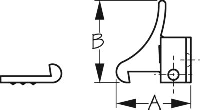 ELBOW CATCH BRASS   1PR/CD