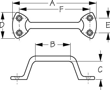 LIFT HANDLE 6IN HEAVY DUTY