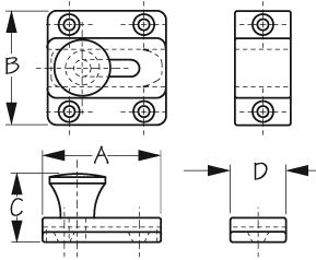 CUPBOARD BOLT CHROME