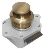 PUSH BUTTON RIM LATCH BRUSHED BRASS