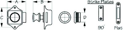 PUSH BUTTON RIM LATCH SS PLS
