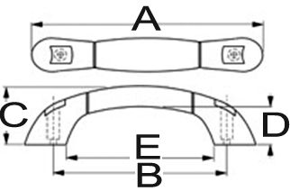PVC COATED GRAB HANDLE BLACK