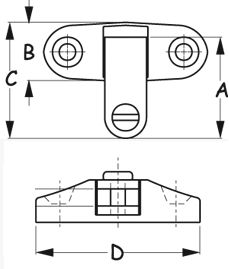 DECK HINGE ADJ ANGLE SS&NYLON