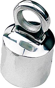 SS STANCHION CAP W/EYE 1″ BULK