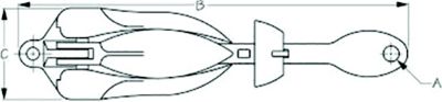 GALV FOLDING ANCHOR 22 LB