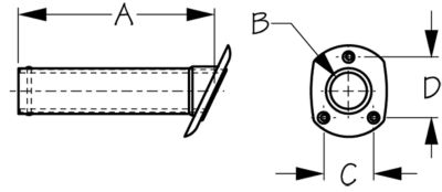 STAINLESS FLUSH MOUNT ROD