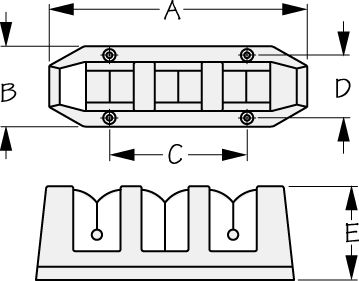ABS 3-ROD STORAGE RACK    2/CD