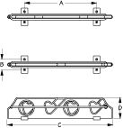 ROD STOR.4POLE RACK WHT 1PR/PK