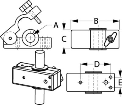 REMOVEABLE RAIL MNT CLAMP 2/PK