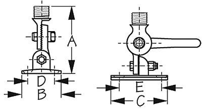 NYLON ANTENNA BASE – LEVER TYP