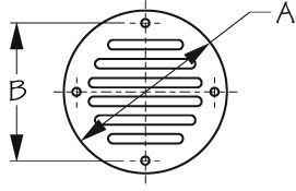 STAINLESS DRAIN COVER-2 1/2 IN