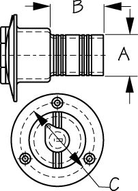 DECK FILL 2IN DIESEL W/LOCK SS