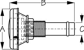 VENT GAS TANK SS STR FLUSH MOU REPLACES P/N 354-353210