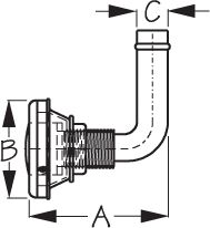 S/S FLUSH MT TANK  VENT 5/8  90 DEGREE