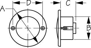 LIGHT TRANSOM ROUND REPLACES P/N 354-400135