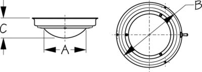 DOME LIGHT 4″ SS