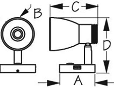 LED CABIN LIGHT W/DIMMER USB - Canadian Marine Parts