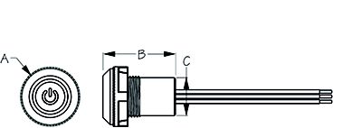 PUSH BUTTON PLASTIC ON/OFF SWI