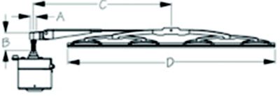 WIPER MOTOR KIT-2.5 110 DEGREE SWEEP