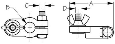 TERMINAL WING NUT – NEGATIVE REPLACES P/N 354-415211