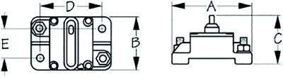 HI-AMP CIRCUIT BREAKER 70A SM SURFACE MOUNT