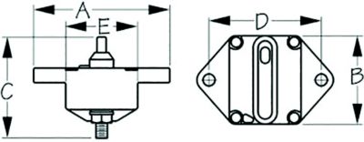 HI-AMP CIRCUIT BREAKER 30A PM PANEL MOUNT