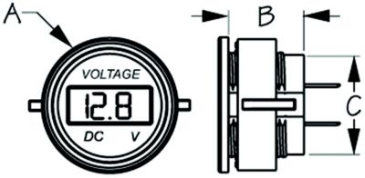 ROUND DIGITAL VOLTAGE METER