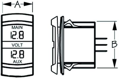 DUAL VOLTMETER ROCKER SWITCH