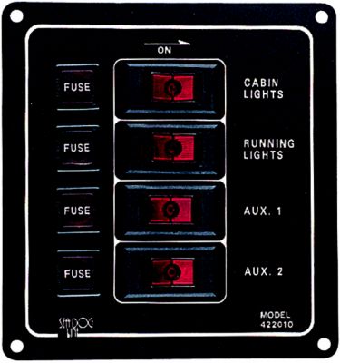 SWITCH PANEL ALUM. VERT 4 SWCH