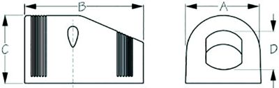 TENT MOUNT SOCKET PANEL TRP TRIPLE HOLE