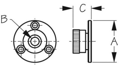 CHROME BRASS CABLE OUTLET-5/16