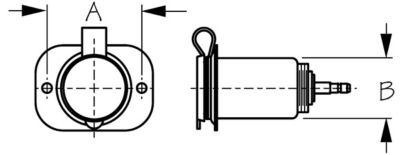 CHROME STEEL POWER SOCKET 12V