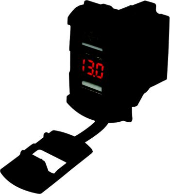 DBL USB ROCKER SWCH/VOLTMETER