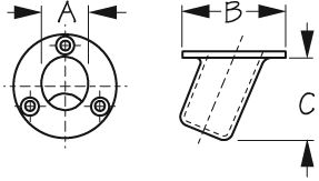 STAINLESS FLUSH FLAG POLE SOCK