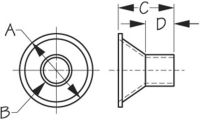 DRAIN SINK FUNNEL 3/4 POLY REPLACES P/N 354-517336