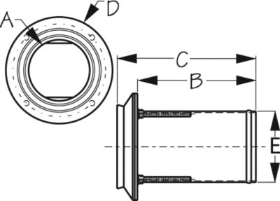 EXHAUST THRU-HULL 2-1/2″ SS