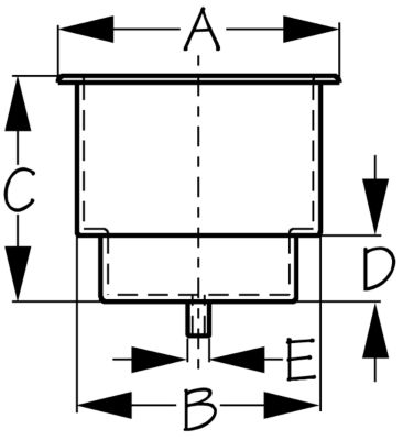 STAINLESS FLUSH MOUNT DRINK