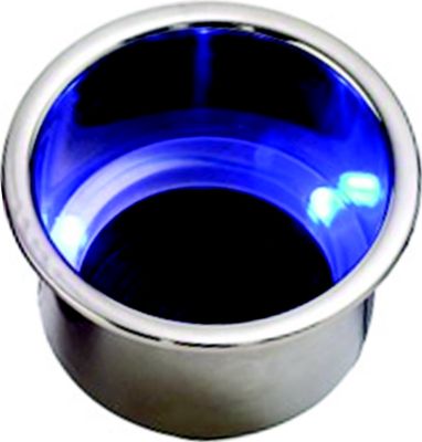 BLUE LED DRINK HOLDER W/DRAIN