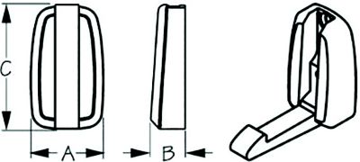 FOLDING COAT HOOK SS