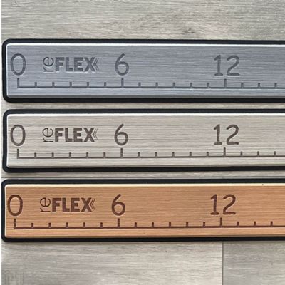 RULER BRN/BLK 38 X3.75 KOA BROWN/APHOTIC BLACK PE FOAM WITH 3M PSA