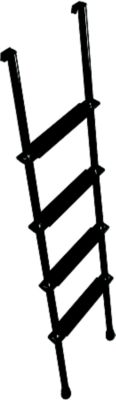 Stromberg Carlson LA460B RV Bunk Ladders, Black, 60"